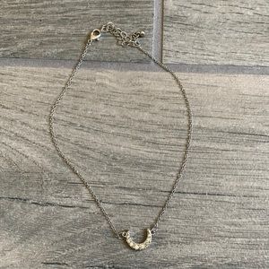 Half moon silver necklace
